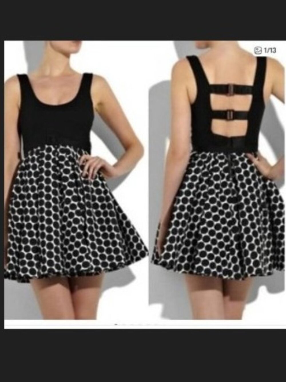 Alice + Olivia Polka Dot Print Mini Dress  - Size: Small - EUC